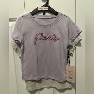 Paris Hilton Kids Purple Tee with Pink Accents